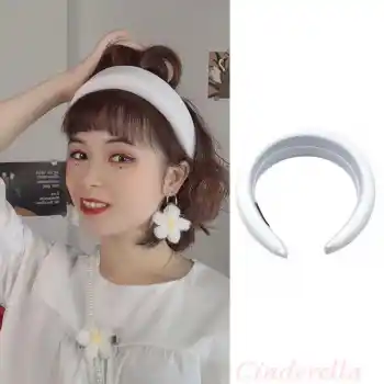 Handmade Yumuşak Dolgulu Esnek Kadın Taç - Beyaz Saç Tacı