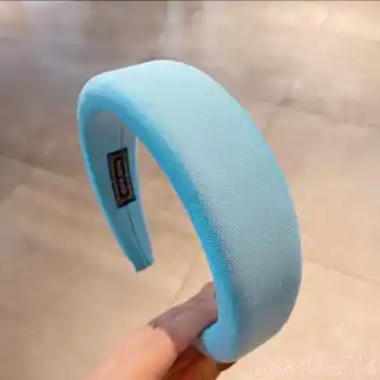 Handmade Yumuşak Dolgulu Esnek Kadın Taç - Mavi Saç Tacı