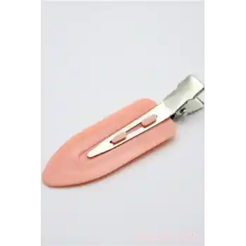 İz Yapmayan 2li Saç Makyaj Cilt Bakımı Klips Toka Seti Somon - Kadın Kuaför Pens Saç Tokası