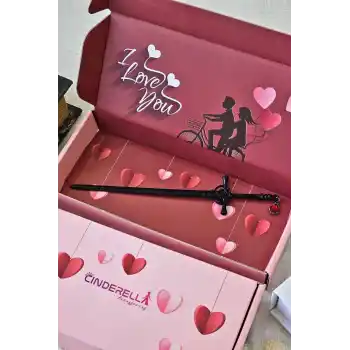 Özel Tasarım Hediyelik Kutulu Kılıç Topuz Tokası - Kadına Kız Arkadaşa Sevgiliye Doğum Günü Hediyesi