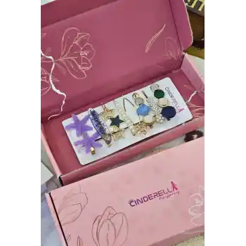 Sevgiliye Özel Çiçek Kutulu Hediyelik Toka Seti - Kadına Kız Arkadaşa Sevgililer Doğum Günü Hediyesi