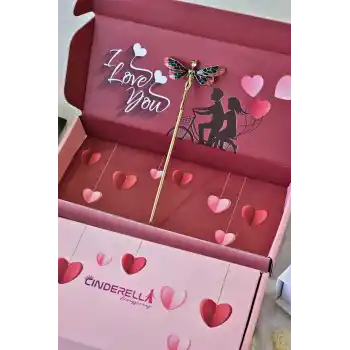 Sevgiliye Özel Hediyelik Kutulu Peri Tasarım Topuz Toka Kız Arkadaşa Sevgililer Doğum Günü Hediyesi