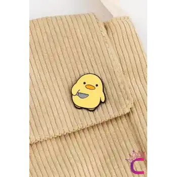 Karikatür Ördek Tasarım Rozet Pin Broş - Hediyelik Okul Sırt Çantası Şapka Ceket Yaka İğnesi Broşu