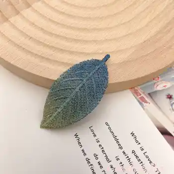 Yaprak Dökümü Tasarım Kumaş Dokulu Çıtçıt Saç Tokası - Yeni Sezon Yan Saç Çıt Çıt Klips Toka Model-2