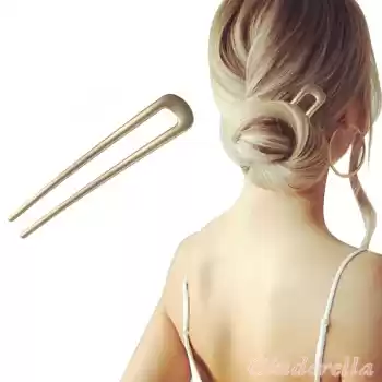 Yeni Klasik Model Metal Topuz Tokası 10cm Gold - Kadın Saç Topuz Toka Çubuk Toka