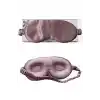 %100 Saf İpek 3D Uyku Maskesi Leylak - %100 Işık Engelleyen Yumuşak Dolgulu Nefes Alabilen Göz Bandı