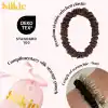 %100 Saf İpek Küçük Scrunchie Saç Tokası Renk1 - Günlük Pratik Ekstra Elastik Lastikli Simit Toka