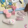 10lu Hello Kitty Kız Çocuk Toka Seti - Hediyelik Yılbaşı Doğum Günü Peluş Çıtçıt Pens Saç Tokası