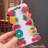 10lu Meyve Figürlü Çilek Kiraz Ananas Havuç Limon Pens Toka Seti - Kız Çocuk Klips Saç Tokası
