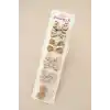 10lu Şık Bej Tonlu Fiyonklu Kurdeleli Kız Bebek Yumuşak Pens Toka Seti - Çocuk Klipsli Saç Tokası