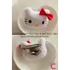11li Hediyelik Kutulu Hello Kitty Toka Seti Kırmızı- Kız Çocuk Bebek Saç Tokası Doğum Günü Hediyesi