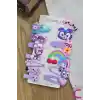 14lü Pembe & Lila Tonlu Kız Çocuk Toka Seti - Renkli Karışık Figür Pens Klipsli Çıtçıtlı Saç Tokası