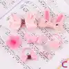 18li Hediyelik Çanta Kutulu Bebek Toka Seti Pembe - Kız Çocuk Taç Fiyonk Çıtçıt Lastik Saç Tokası