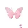 2li Bebek Pembe Simli İncili Taşlı Fiyonk Kelebek Toka Seti 8cm - Çocuk Kelebekli Pens Saç Tokası