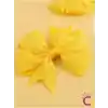 2li Kız Çocuk Grogren Saten Fiyonk Toka Seti Sarı - Fiyonklu Kurdele Klips Pens Saç Tokası