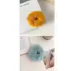 2li Peluş Yumuşak Tüylü Renkli Simit Toka Peluş Scrunchie Lastikli Saç Tokası Renk-3