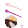 2li Saç Örgü Lastiği Kesici Pembe Mor Renkli - Zarar Vermeyen Lastikli Saç Tokası Kesme Aparatı