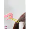 2li Saç Örgü Lastiği Kesici Pembe Mor Renkli - Zarar Vermeyen Lastikli Saç Tokası Kesme Aparatı