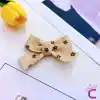 2li Soft Bej Kahve Tonlu Kız Çocuk Fiyonk Toka Seti - Tarz Fiyonklu Kurdele Pens Bebek Saç Tokası