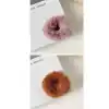 2li Yumuşak Tüylü Renkli Peluş Simit Toka - Peluş Scrunchie Lastikli Saç Tokası Renk-4