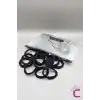 25li Günlük Kullanım Dayanıklı Kadın Siyah Lastik Toka Seti 4.5cm - Yumuşak Lastikli Saç Tokası