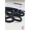 25li Günlük Kullanım Dayanıklı Kadın Siyah Lastik Toka Seti 4.5cm - Yumuşak Lastikli Saç Tokası