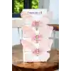 3lü Pembe Degrade İnci Taşlı Tül Hareketli Kelebek Toka Seti 10cm - Büyük Boy Kelebekli Saç Tokası