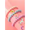 3lü Unicorn Çiçekli Boncuklu Charm Hediyelik Kız Çocuk Bileklik Seti Arkadaşa Doğum Günü Hediyesi