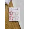 4lü Dökme Simli Pembe Tonlu Yıldız Çıtçıtlı Toka Seti - Renkli Kız Çocuk Metal Çıt Çıt Saç Tokası
