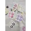 4lü Sevimli Noktalı Yıldız Çıtçıt Toka Seti Pembe Fuşya - Kız Çocuk Yıldızlı Çıtçıtlı Saç Tokası