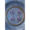4lü Simli Lila Yıldız Çıt Çıt Toka Seti - Yıldızlı Çıtçıt Toka - Y2k Star Yıldız Çıtçıtlı Toka