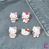 5li Hello Kitty Tasarım Rozet Pin Broş Seti - Hediyelik Çocuk Aksesuar Arkadaşa Çanta Yaka İğnesi
