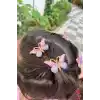 5li Pembe Mavi Degrade Kız Çocuk Kelebek Toka Seti - Dolgu Kanatlı Kelebekli Mini Pens Saç Tokası