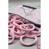 50li Günlük Kullanım Dayanıklı Kadın Lastik Toka Seti Pembe 4cm - Kadın Yumuşak Lastikli Saç Tokası