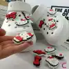 6lı Hello Kitty Çocuk Terlik Süsü Seti Jibbitz - Cross Charm Terlik Süsleri Crocks Aksesuar