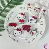6lı Hello Kitty Çocuk Terlik Süsü Seti Jibbitz - Cross Charm Terlik Süsleri Crocks Aksesuar