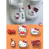 6lı Hello Kitty Çocuk Terlik Süsü Seti Jibbitz - Cross Charm Terlik Süsleri Crocks Aksesuar