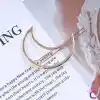 Ay Tasarım Gold Metal Kıstırmalı Toka 6 cm - Zarif Klipsli Yan Saç Tokası