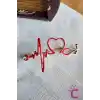 Kırmızı Kalp Atışı Steteskop Doktor Broş Hediyelik Zirkon Taşlı Sağlıkçı Hemşire Yaka İğnesi Broşu