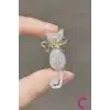 Rhine-Stone Taşlı Kedi Tasarım Kadın Broş - Şık Günlük Kıyafet Elbise Ceket Yaka İğnesi Broşu