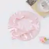 Sertifikalı %100 Saf İpek Saç Bonesi Pembe - Curly Hair Saç Bakım Güzellik Kırışma Uyku Bonesi