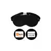 Sertifikalı %100 Saf İpek Uyku Maskesi Siyah - Seyahat Taşıma Kılıflı Terletmez İpek Uyku Göz Bandı