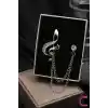 Sol Anahtarı Müzik Notalı Tasarım Zirkon Taşlı Broş - Hediye Öğretmen Broşu Elbise Yaka İğnesi Broş