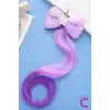 Unicorn Lila Pullu Kız Çocuk Saç Postiş Toka - Hediye Çocuk Takma Saç Aksesuar At Kuyruğu Pens Toka