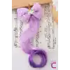 Unicorn Lila Pullu Kız Çocuk Saç Postiş Toka - Hediye Çocuk Takma Saç Aksesuar At Kuyruğu Pens Toka