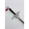 Yapay Elmaslı Kılıç Tasarım Metal Topuz Saç Tokası 20cm - Yeni Trend Boho Gotik Tarz Çubuk Toka