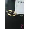 Yarım Ay Tasarım Kalpli Kadın Gold Metal Topuz Tokası - Saç Topuz Toka Çubuk Toka Saç Çubuğu