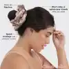 Yumuşak Saten Büyük Boy Pillow Scrunchie Toka Bej - Rahat Geniş Esnek Simit Lastikli Saç Tokası