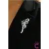 Zarif Parıltılı Kristal Çiçekli Taşlı Kadın Broş Gümüş Renk- Hediyelik Elbise Ceket Yaka İğnesi Broş