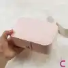 Zarif Takı Mücevher Saklama Kutusu 16x12cm Deri Pembe - Bölmeli Küpe Yüzük Kolye Kutusu Organizer